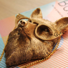 Zorro en resina bronceada