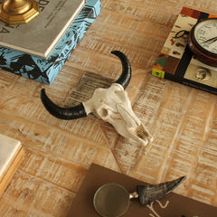 Calavera de vaca en resina